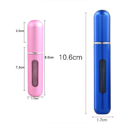 5/8ml Spray Perfume Refillable Bottle Liquid Spray Bottling Dispenser Bottom Charge Portable Travel Cosmetic Sub-Bottle