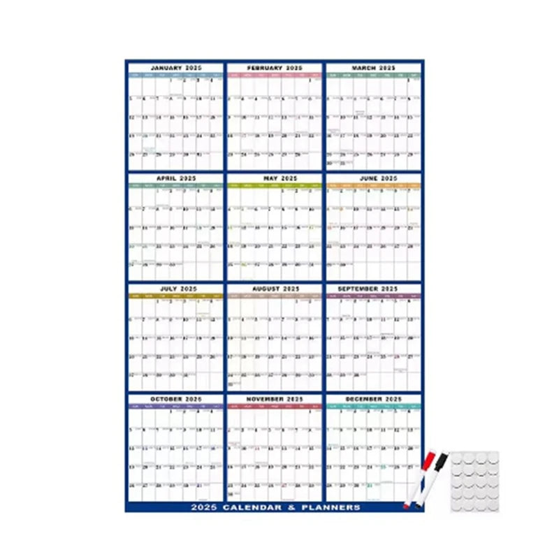 Erasable Whiteboard Calendar Monthly Weekly Planner - Reusable