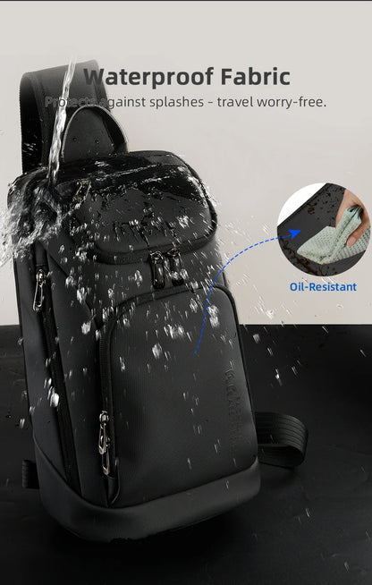 HK Business Crossbody Bag For Men Portable Shoulder Messenger Bags Male Waterproof Travel Short Trip Chest Bag For 11 Inch iPad