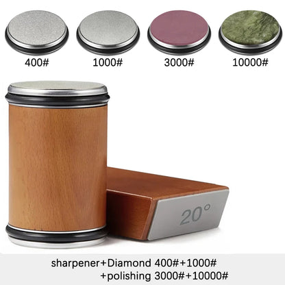 Rolling Knife Sharpener Magnetic Knife Holder Diamond Sharpening Stone Kit