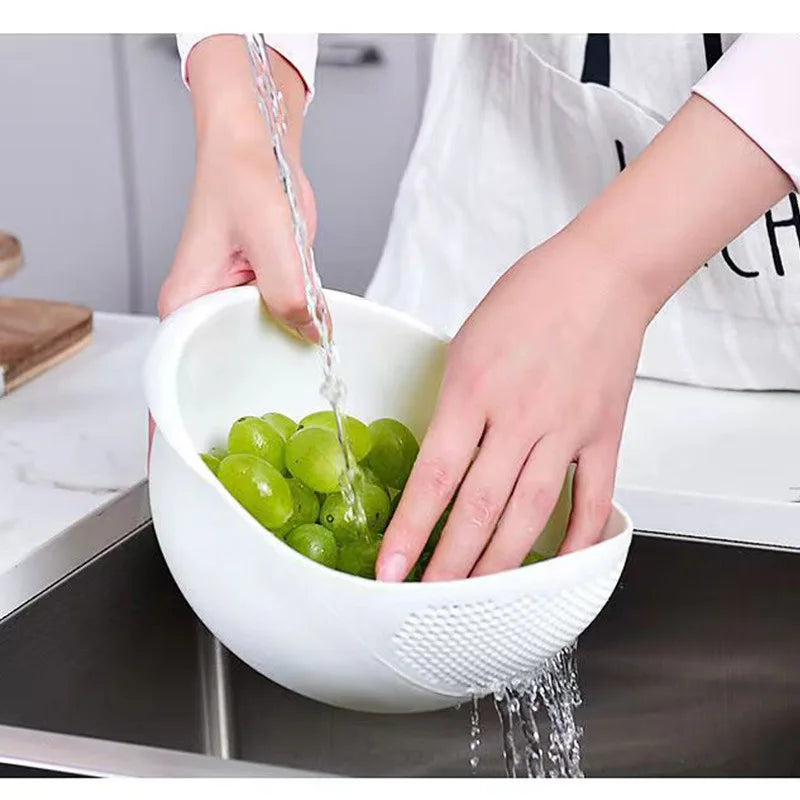 2-In-1  Rice Washing Bowl and Strainer