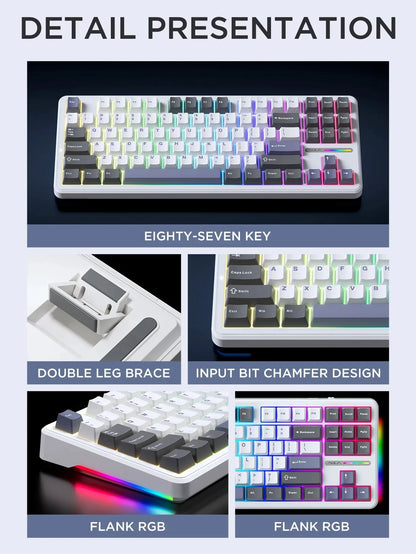 AULA F87 Pro - Wireless Mechanical Keyboard - Silent Keys