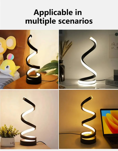Modern LED Spiral Table Lamp