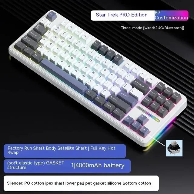 AULA F87 Pro - Wireless Mechanical Keyboard - Silent Keys
