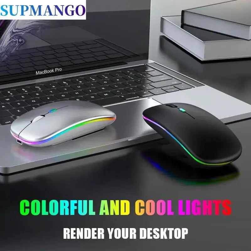 Wireless Rechargeable Silent LED Backlit Mouse