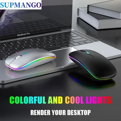 Wireless Rechargeable Silent LED Backlit Mouse