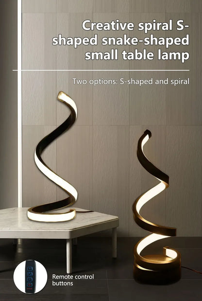 Modern LED Spiral Table Lamp