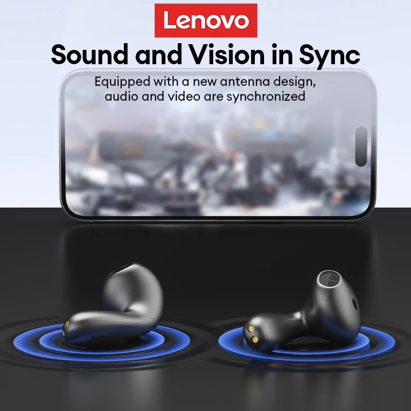 Lenovo Earphones Wireless Bluetooth Business Headset Noise Reduction Sport Earbuds Low Latency Gaming Headphones  Long Endurance