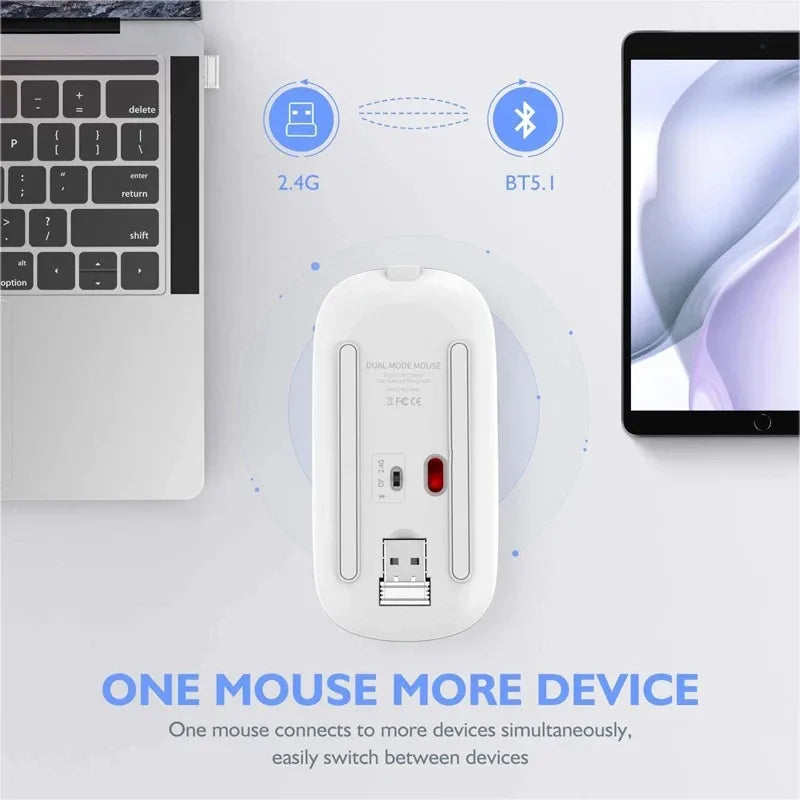 Wireless Mouse Bluetooth compatible 2.4GHz