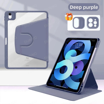 360° Rotation iPad Case for 2024 Air 11 13 M2 Pro 11 13 M4 Air 4 5 10.9  iPad 7/8/9/10th Generation Mini 6 Tablet Stand Cover