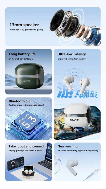 TWS Earbuds Wireless Bluetooth Earphones Music / Game Headphones For IOS/Android/HarmonyOS Motion Headset With Mic Earohone