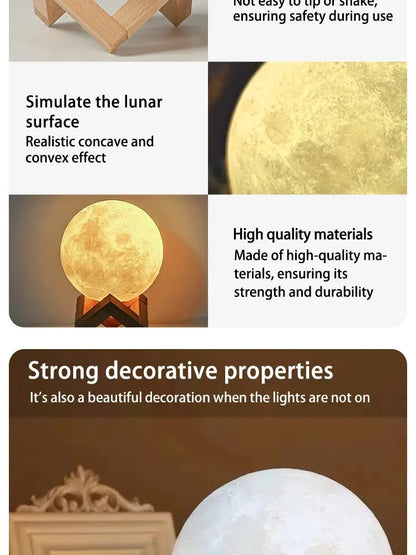 1 LED Moon Light Galaxy Lamp - Bedroom Decoration (Warm Light)
