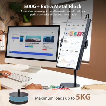 Adjustable Monitor Stand Height Portable Vesa Monitor Tablet Holder Up To 24Cm Standing Tablet Bracket Desk Mount Wider Base