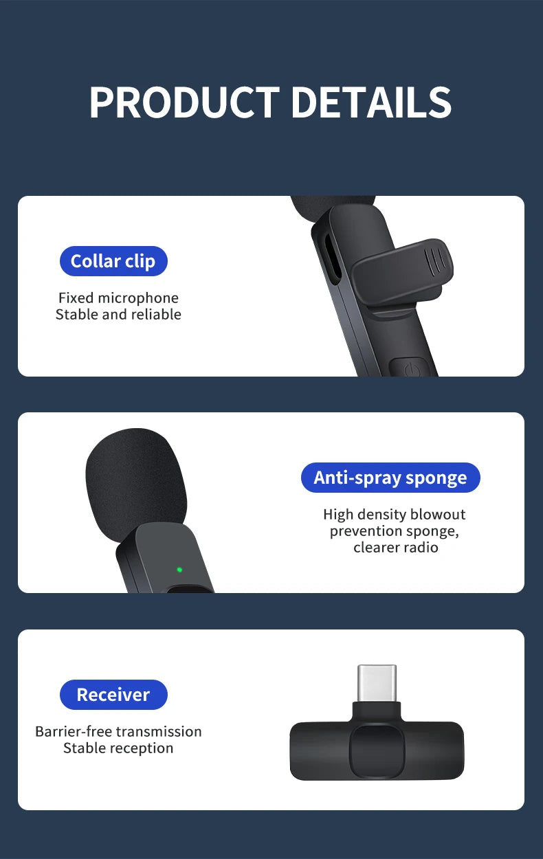 Basix 2.4G Wireless Lavalier Microphone