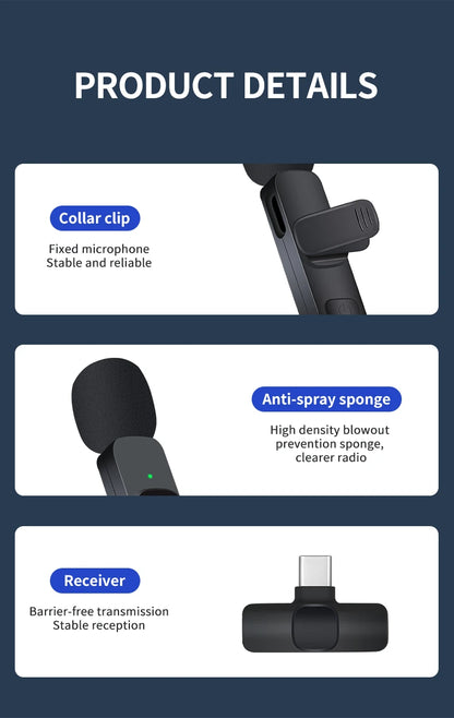 Basix 2.4G Wireless Lavalier Microphone