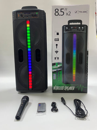 8.5Inch Wireless Bluetooth Speaker Double Bass