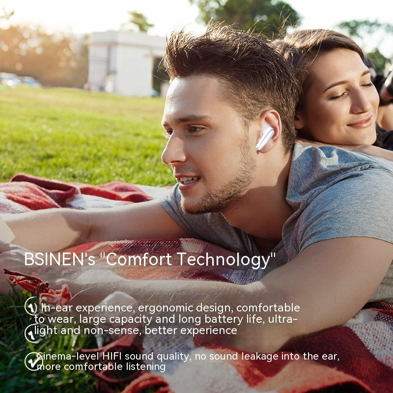 Intelligent Active Noise Reduction In-ear Stereo Wireless Bluetooth Headset