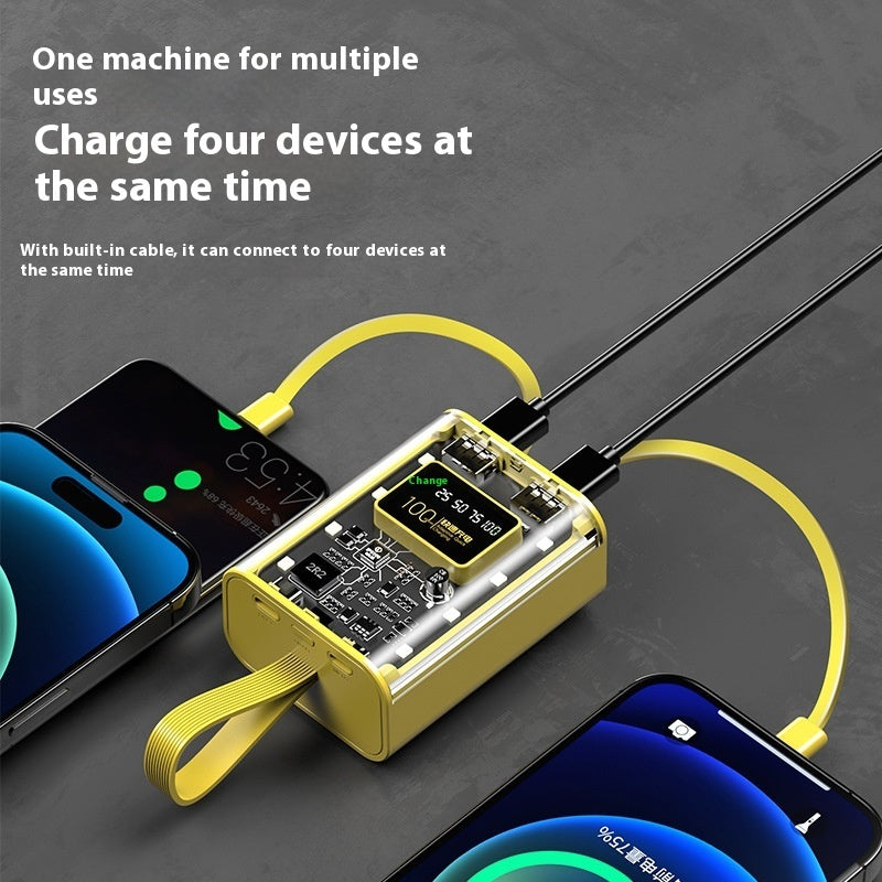 Punk Transparent Mech Mini Power Bank