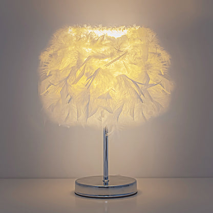 Creative Table Lamp Decorative Feather Bedside Lamp