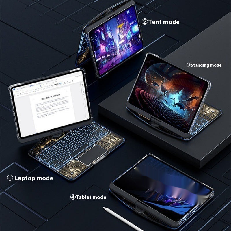 Transparent Rotating Keyboard For Air5 Protective Case Tablet PC