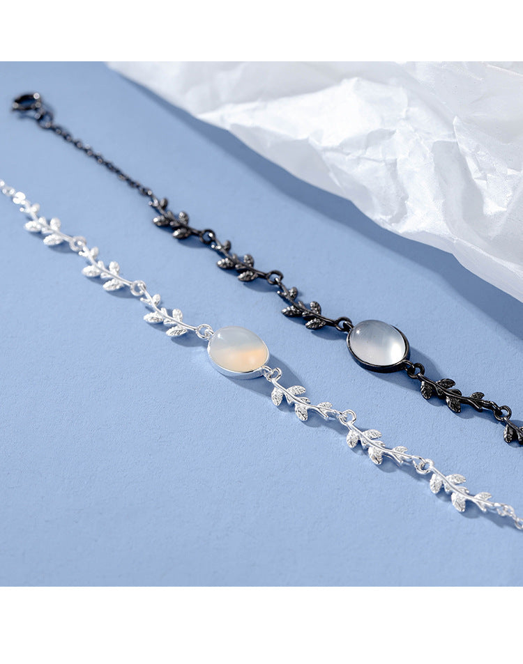 Jewelry Leaf Bracelet S925 Sterling Silver Forest Series