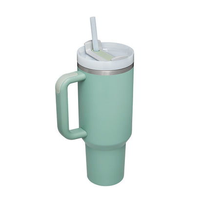 40 Oz Tumbler With Handle Straw, Insulated, and Stainless Steel
