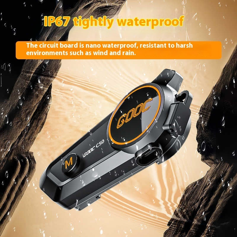 Wireless Full Half Helmet Waterproof Riding Intercom Earphones