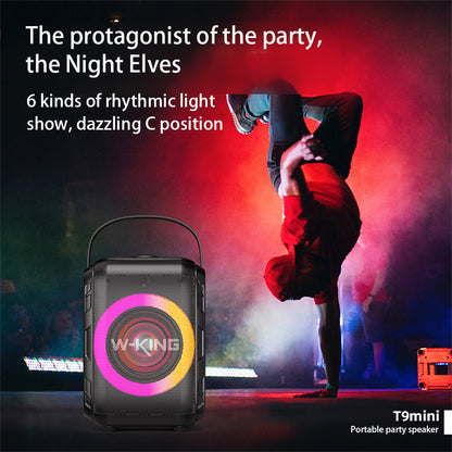 Bluetooth Speaker Wireless Connection Portable With Cool Light Circle  Full Frequency Speaker  Portable And Horizontal