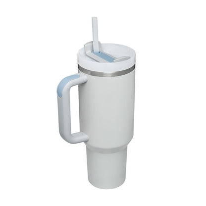 40 Oz Tumbler With Handle Straw, Insulated, and Stainless Steel