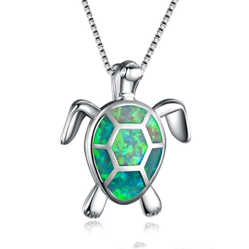 Fashion Turtle Simple Necklace Stud Earrings Set
