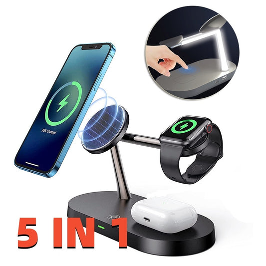 Multifunctional Five-In-One Magnetic Wireless Charging Dock