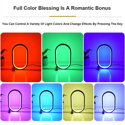 USB Plug-In Oval Acrylic Lamp with Touch Control Dim