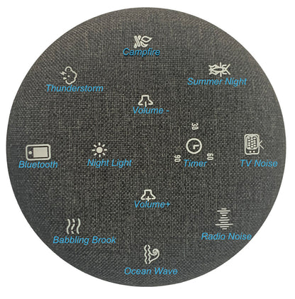 Multi Mode White Noise Sleep Sound RGB Lights Bluetooth