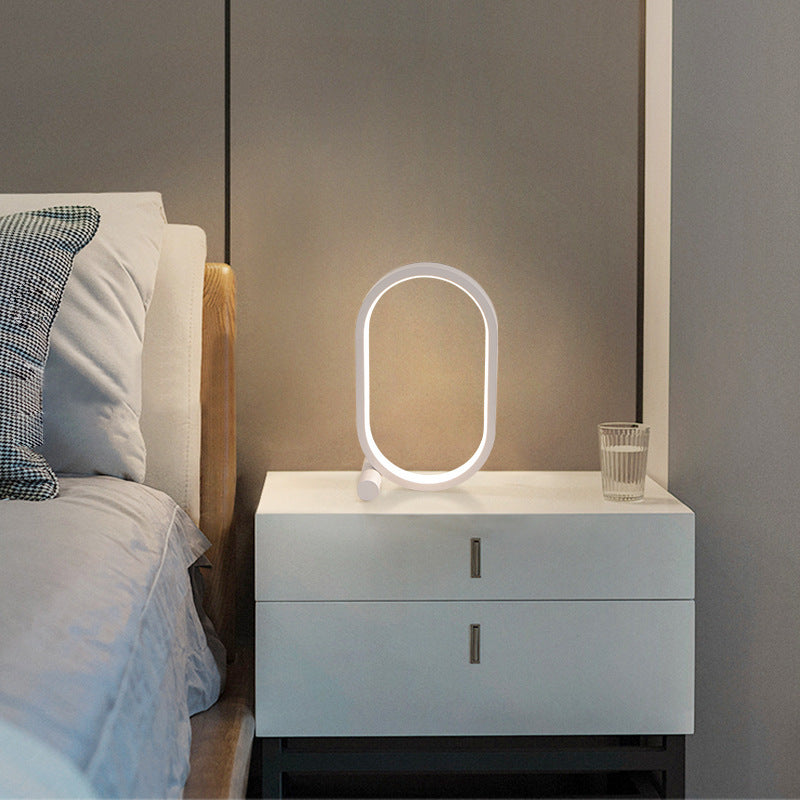 USB Plug-In Oval Acrylic Lamp with Touch Control Dim