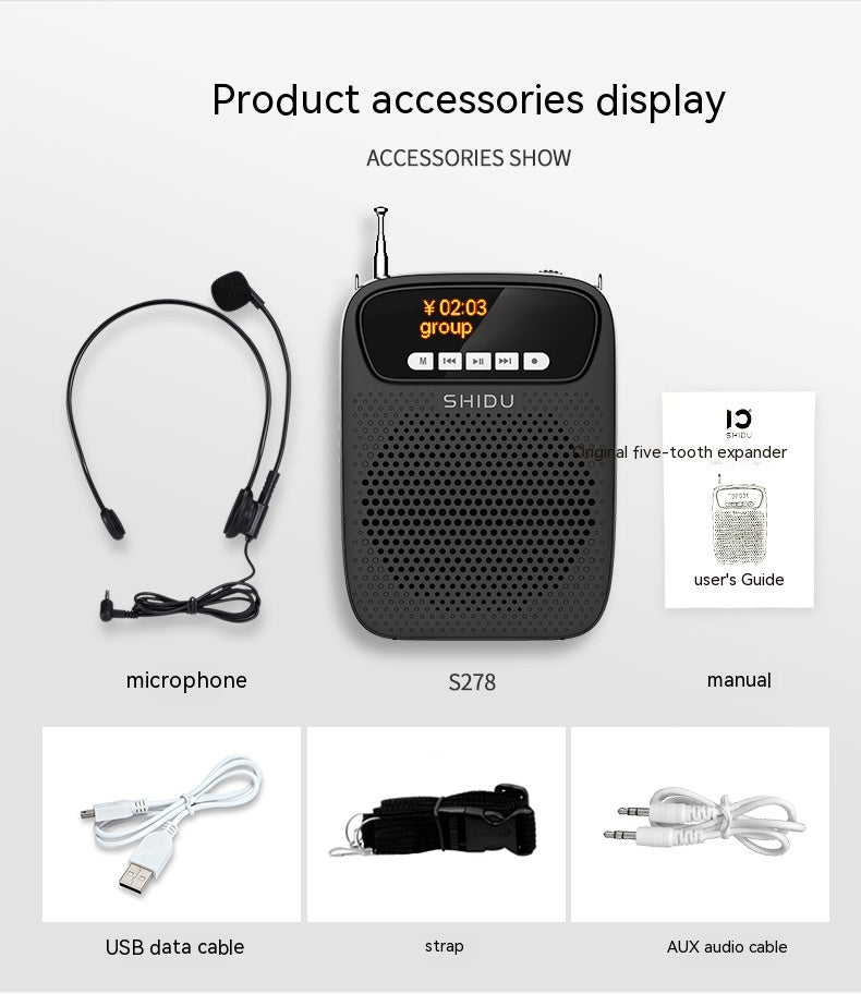 Bee Loudspeaker Special For Teachers Wireless Bluetooth Microphone Guide Outdoor Speaker Megaphone