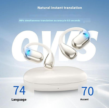 Wireless Bluetooth Open Ear Hook Multi-language Simultaneous Interpretation Headset