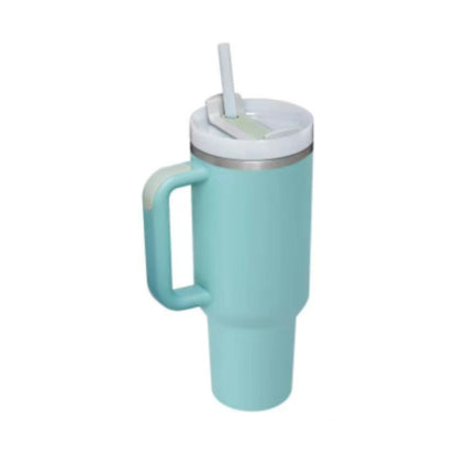 40 Oz Tumbler With Handle Straw, Insulated, and Stainless Steel