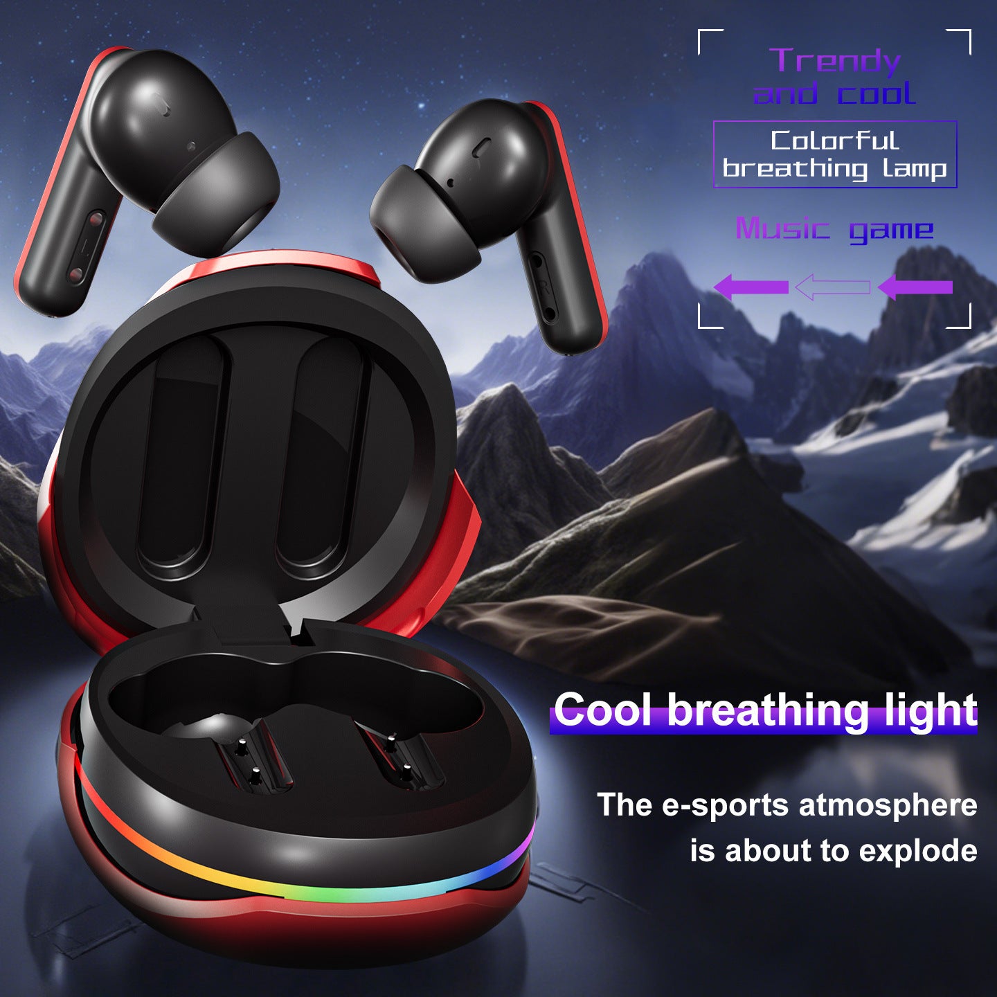 Mecha Game Bluetooth Headset ANC Active Noise Reduction Low Latency HD Call APP Custom Adjustable New