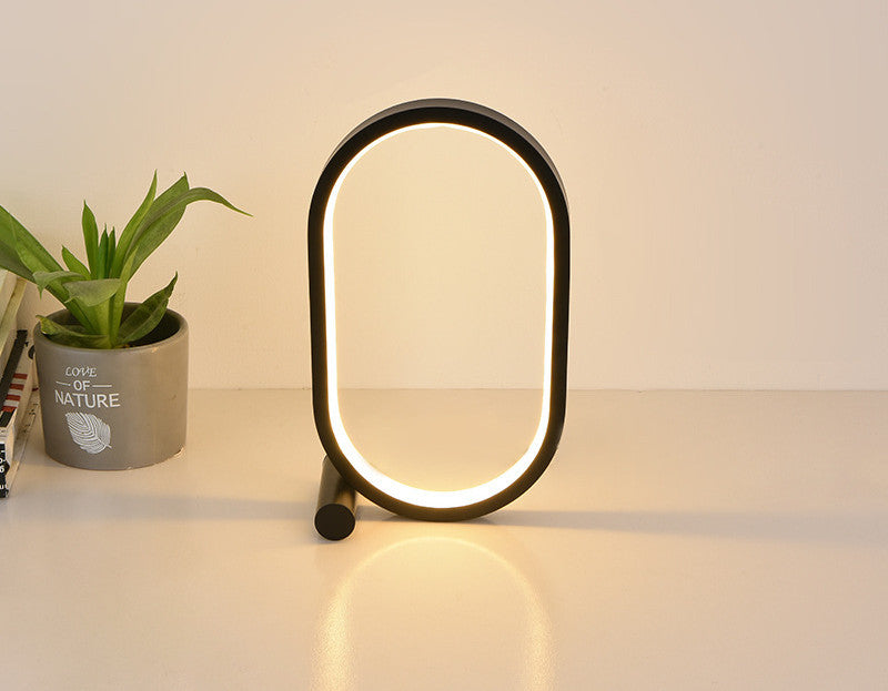 USB Plug-In Oval Acrylic Lamp with Touch Control Dim