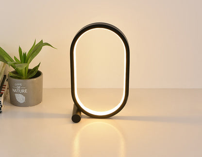 USB Plug-In Oval Acrylic Lamp with Touch Control Dim