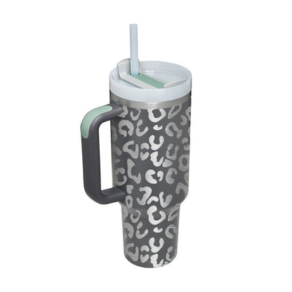 40 Oz Tumbler With Handle Straw, Insulated, and Stainless Steel