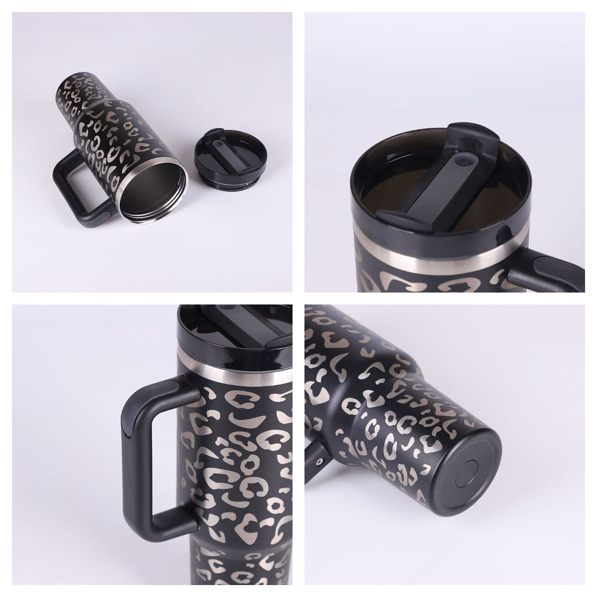 40 Oz Tumbler With Handle Straw, Insulated, and Stainless Steel