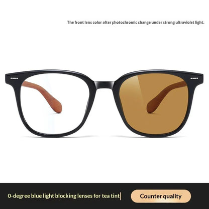 Photochromic Blue Light Blocking Glasses – Retro Square