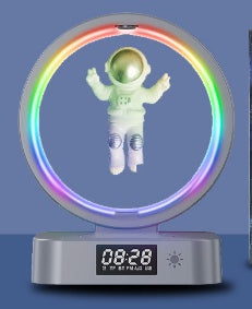 Magnetic Suspension Astronaut Bluetooth Clock Speaker Spaceman Audio Wireless Charging Subwoofer Creative Gift Decoration