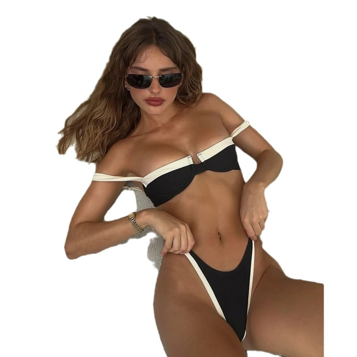 European And American Bikini Stitching Female