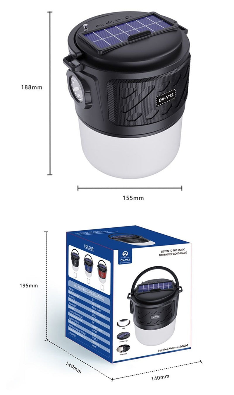 Convenient Solar Energy Camping Lights Mobile Wireless Card Creative Portable Audio