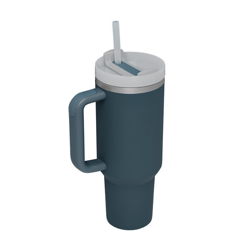 40 Oz Tumbler With Handle Straw, Insulated, and Stainless Steel