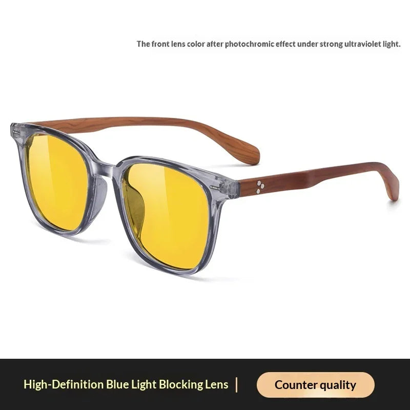 Photochromic Blue Light Blocking Glasses – Retro Square