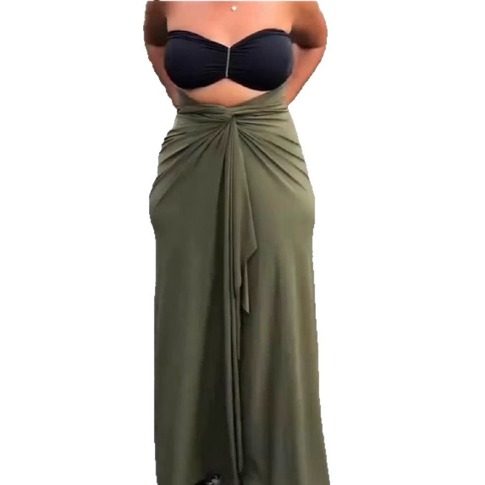 Tube Top Halter Sexy Backless Sun Protection Changeable Wear Match Dress