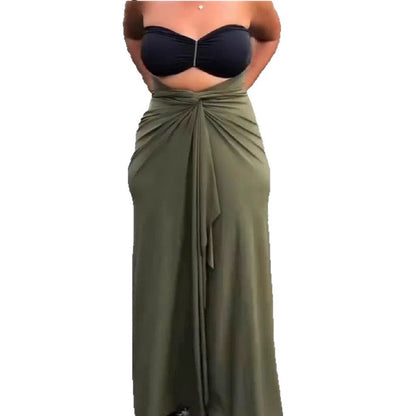 Tube Top Halter Sexy Backless Sun Protection Changeable Wear Match Dress